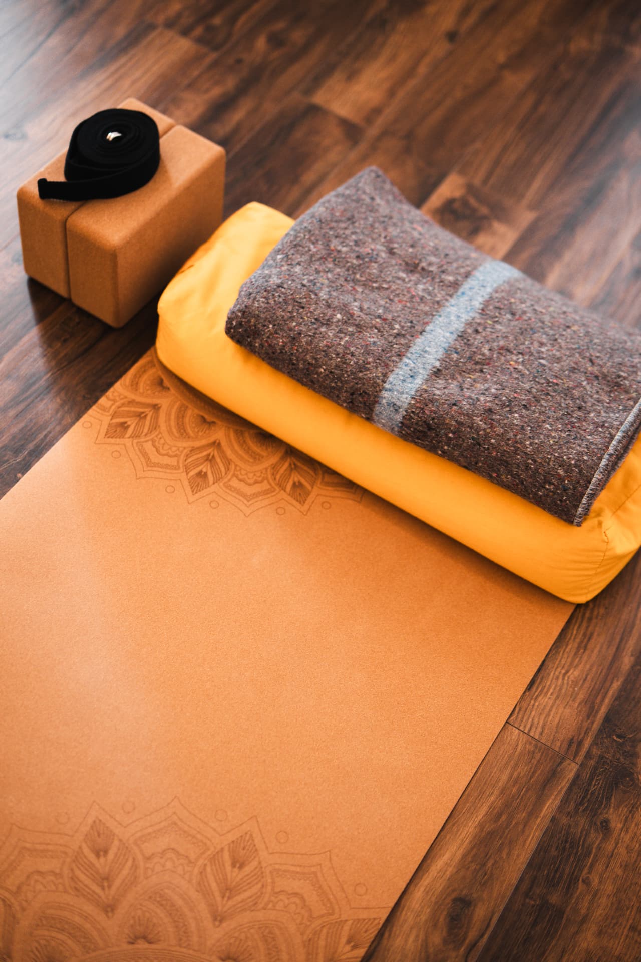 Yoga mats and props