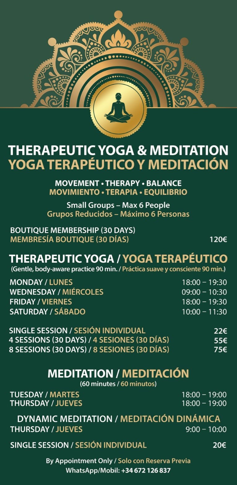 Yoga & meditation prices and schedule